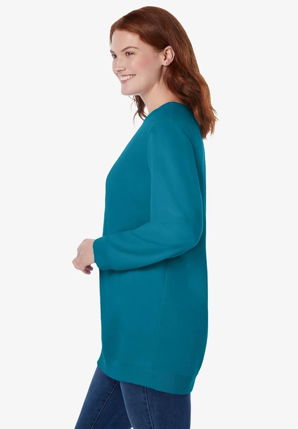 Woman Within Plus Size Fleece Sweatshirt