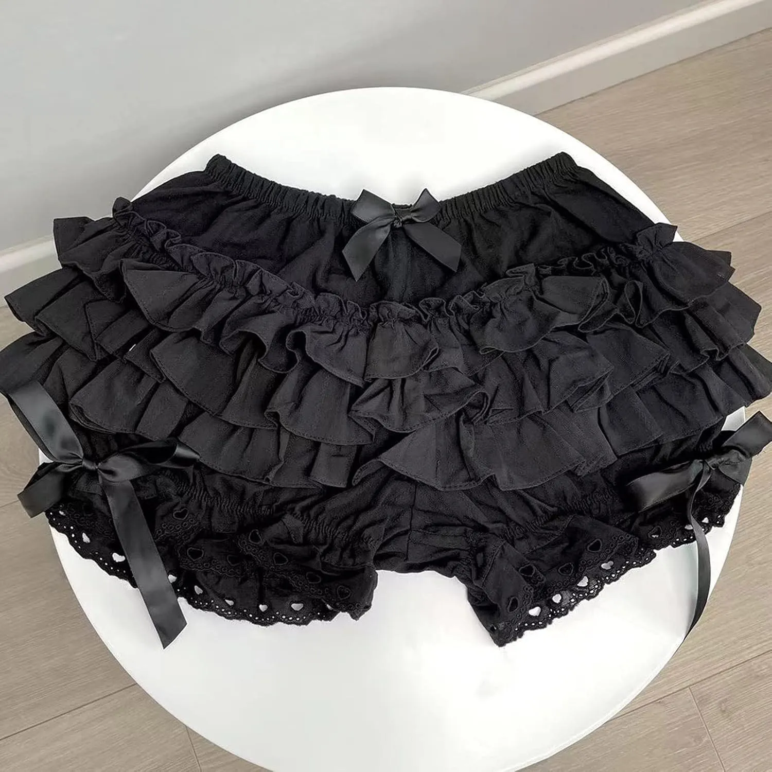 Womens Lolita Bloomers Plush Ruffles Pumpkin Pants Bottom Shorts