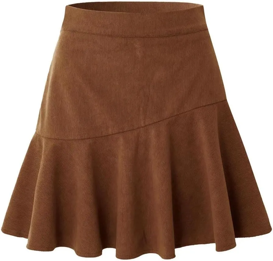 Women's Sexy High Waist Pleated Short Skirts Women A-Line Zipper Mini Skirt
