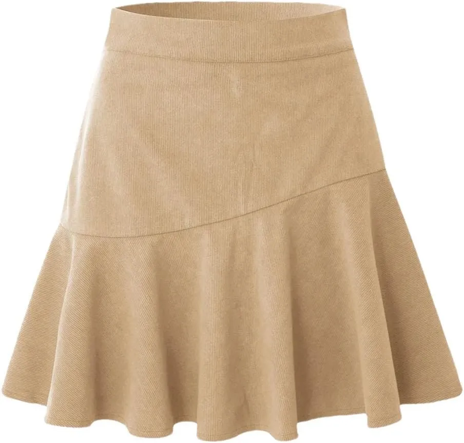 Women's Sexy High Waist Pleated Short Skirts Women A-Line Zipper Mini Skirt
