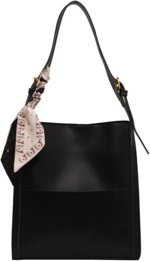 Women's Tote Handbags Large Capacity Work PU Leather Bucket Purse Designer Satchel Hobo Shoulder Bags