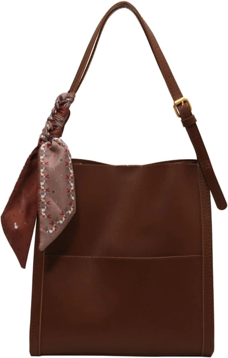 Women's Tote Handbags Large Capacity Work PU Leather Bucket Purse Designer Satchel Hobo Shoulder Bags