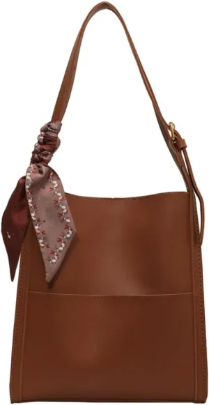 Women's Tote Handbags Large Capacity Work PU Leather Bucket Purse Designer Satchel Hobo Shoulder Bags