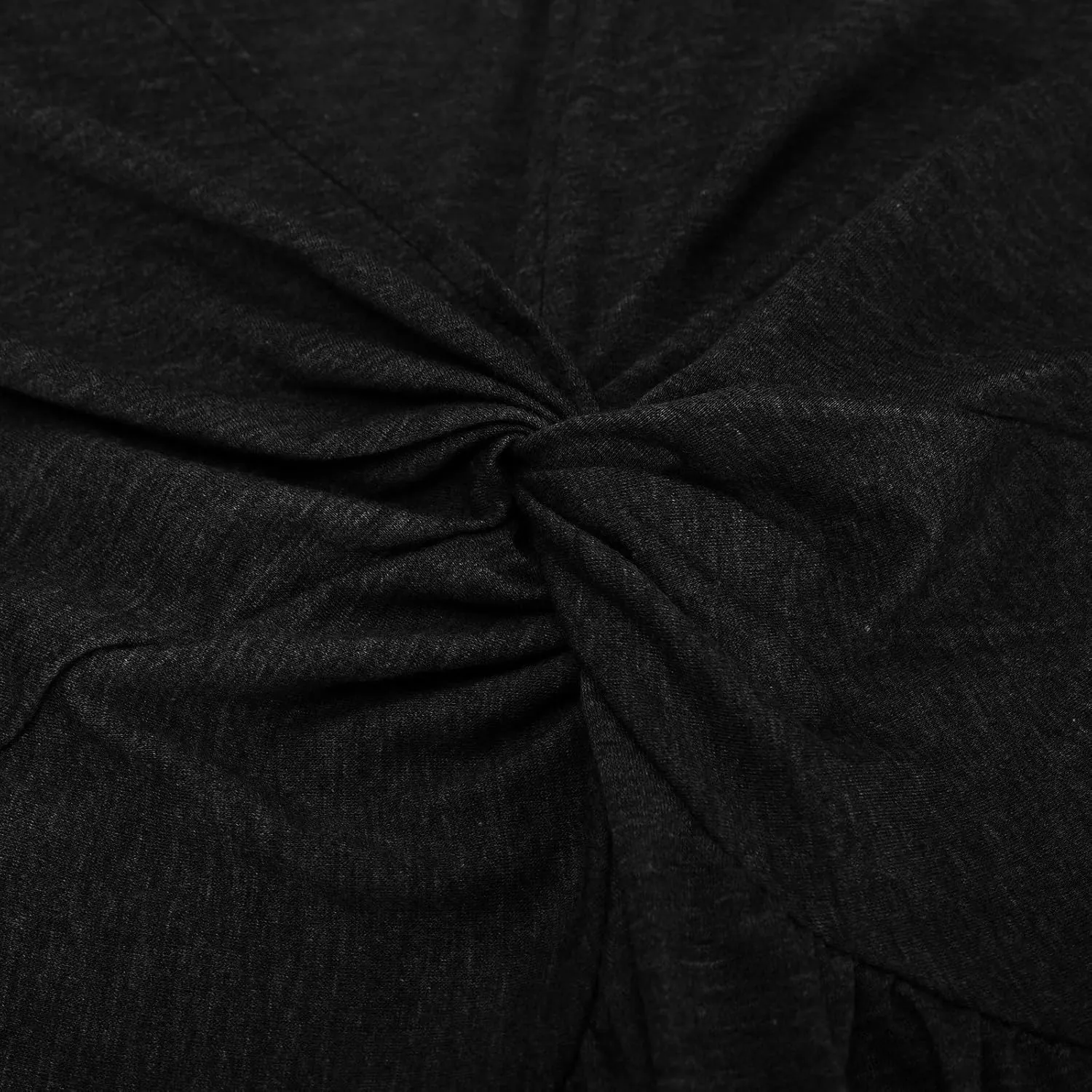 Womens Twist Front V Neck Summer Dress Sexy Elegant Puff Sleeve Casual Pleated Mini Dresses Swing A Line Sundresses