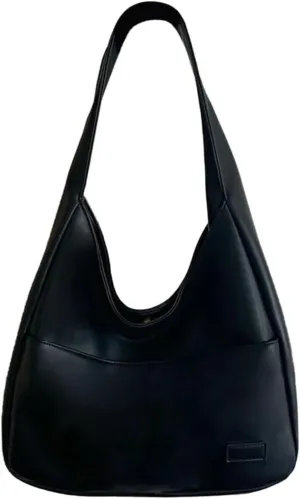 Women's Vegan Leather Tote Bag Hobo Shoulder Bag Retro Handbag Purses Work Travel Tote Bag Purse