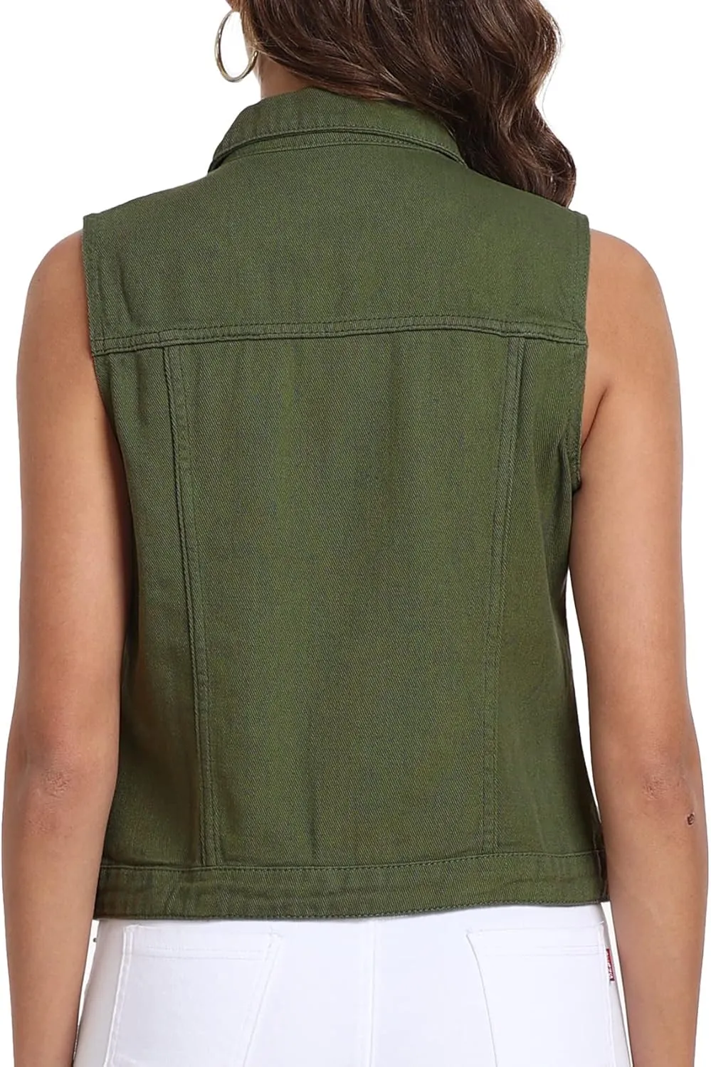 Xeoxarel Women's Denim Vest, Sleeveless Jean Jacket (XS-XXL)