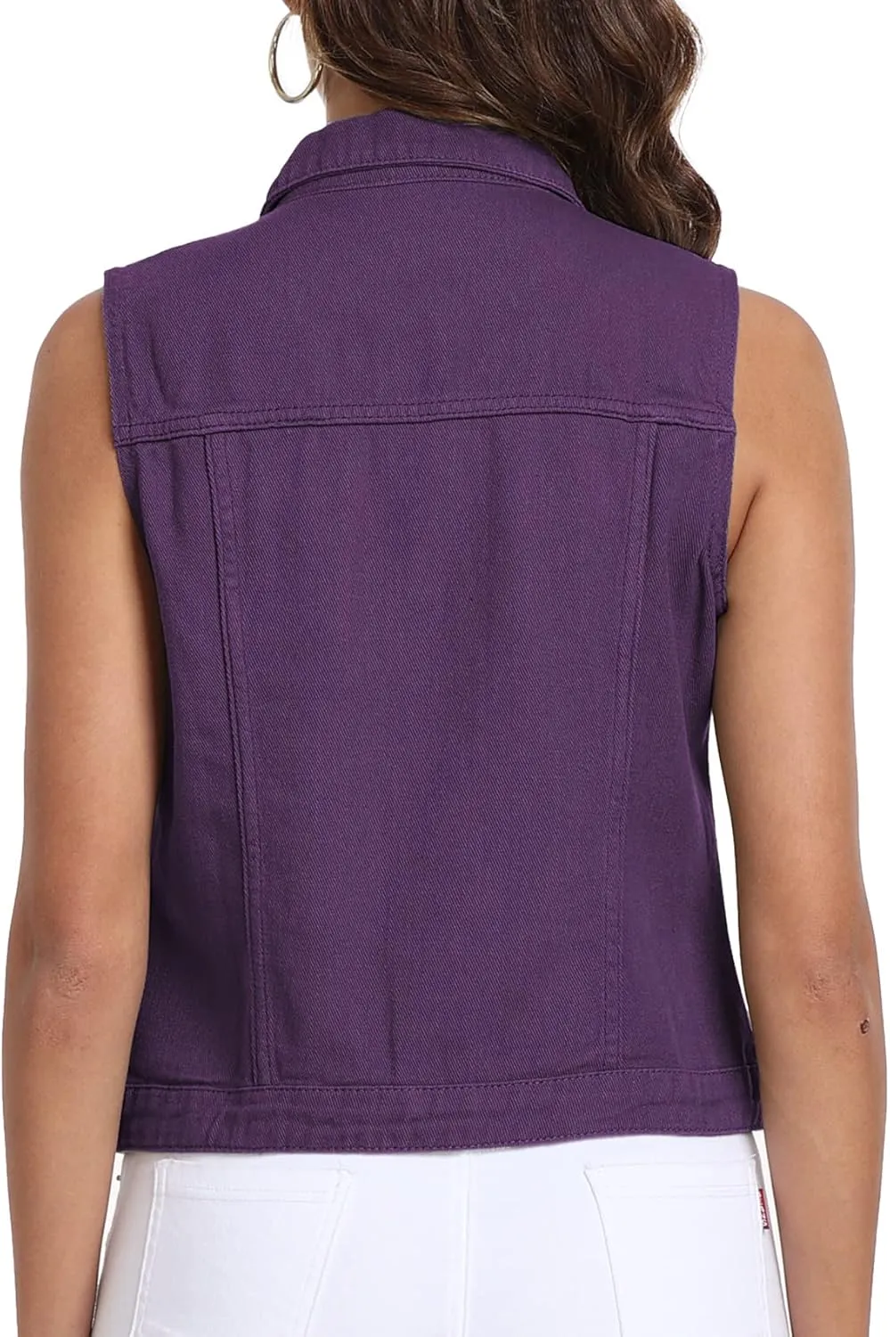 Xeoxarel Women's Denim Vest, Sleeveless Jean Jacket (XS-XXL)