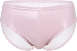 YiZYiF Men's Shiny Metallic Cheeky Boxer Briefs Underwear Latex Performance Trunks Underpants
