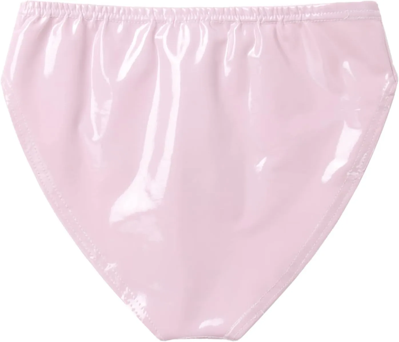 YiZYiF Men's Shiny Metallic Cheeky Boxer Briefs Underwear Latex Performance Trunks Underpants