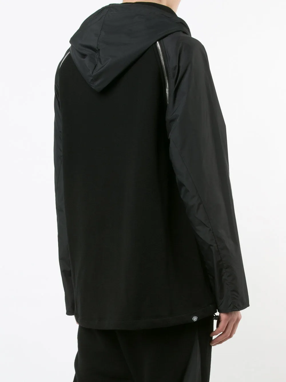 ZIP SLEEVE HOODIE - BLACK