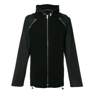 ZIP SLEEVE HOODIE - BLACK